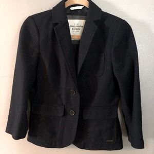 Abercrombie & Fitch navy wool blend blazer